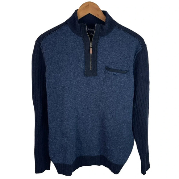 B3 Mens Johnnie-O Surfer Brand 1/4 Zip Wool Pullover Sweater XL - Picture 1 of 5